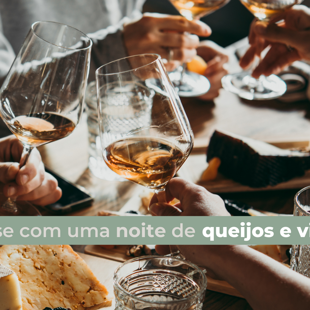 Divirta-se com uma noite de queijos e vinhos