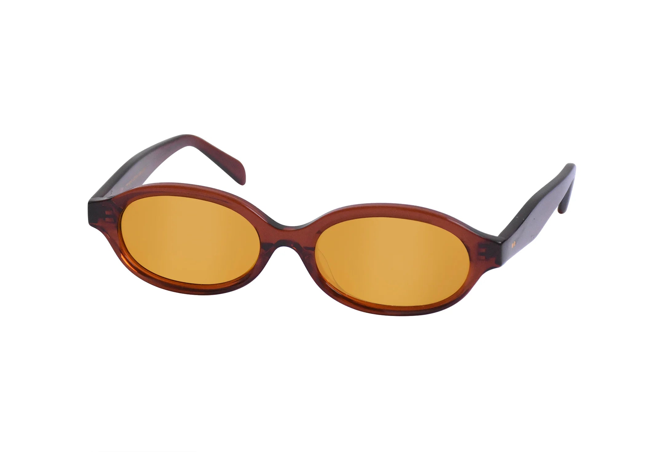 Óculos-de-sol-de-bio-acetato-oval-pequeno-Bru-Âmbar-inteiro