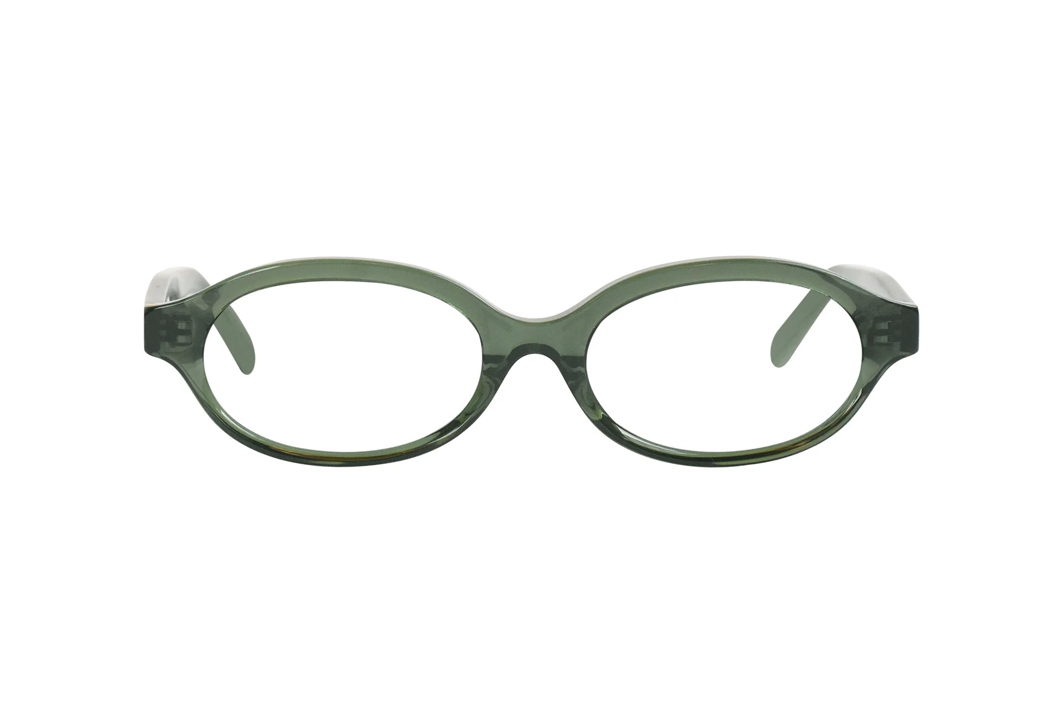 Óculos-de-grau-de-bio-acetato-oval-pequeno-Bru-Verde-frente