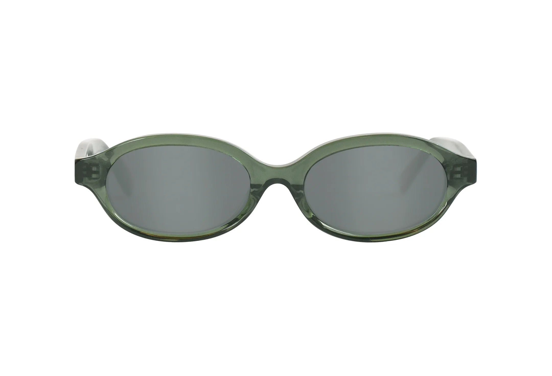 Óculos-de-sol-de-bio-acetato-oval-pequeno-Bru-Verde-frente