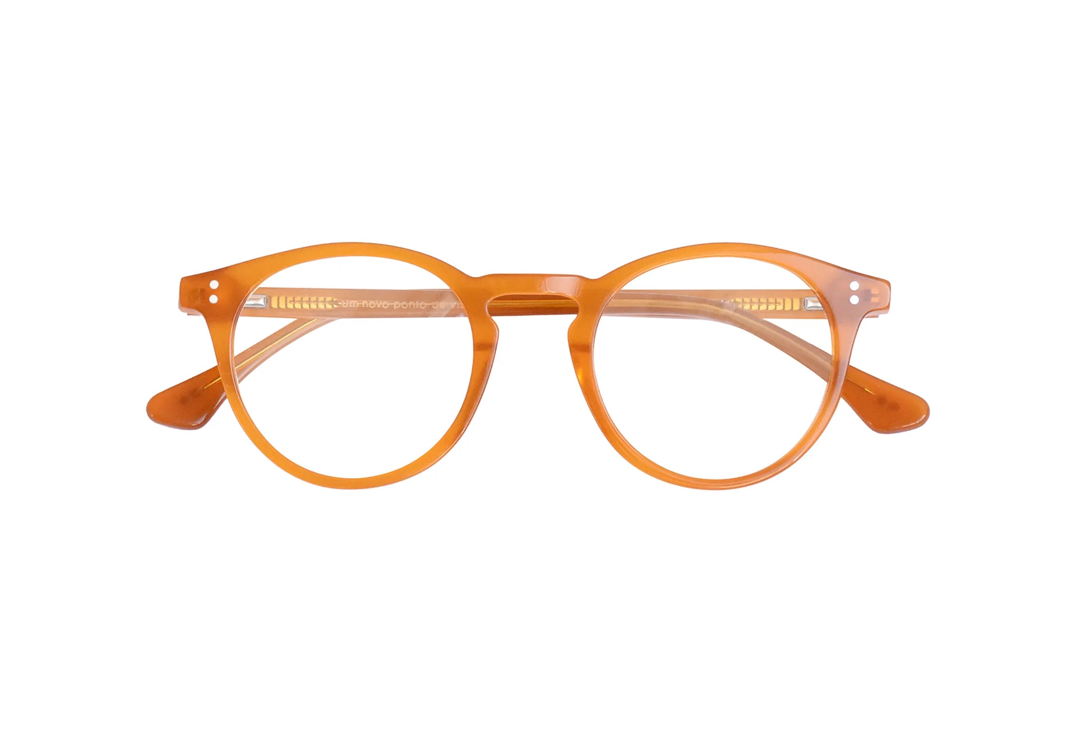 Óculos-laranja-de-bio-acetato-de-grau-redondo-Clô-foco