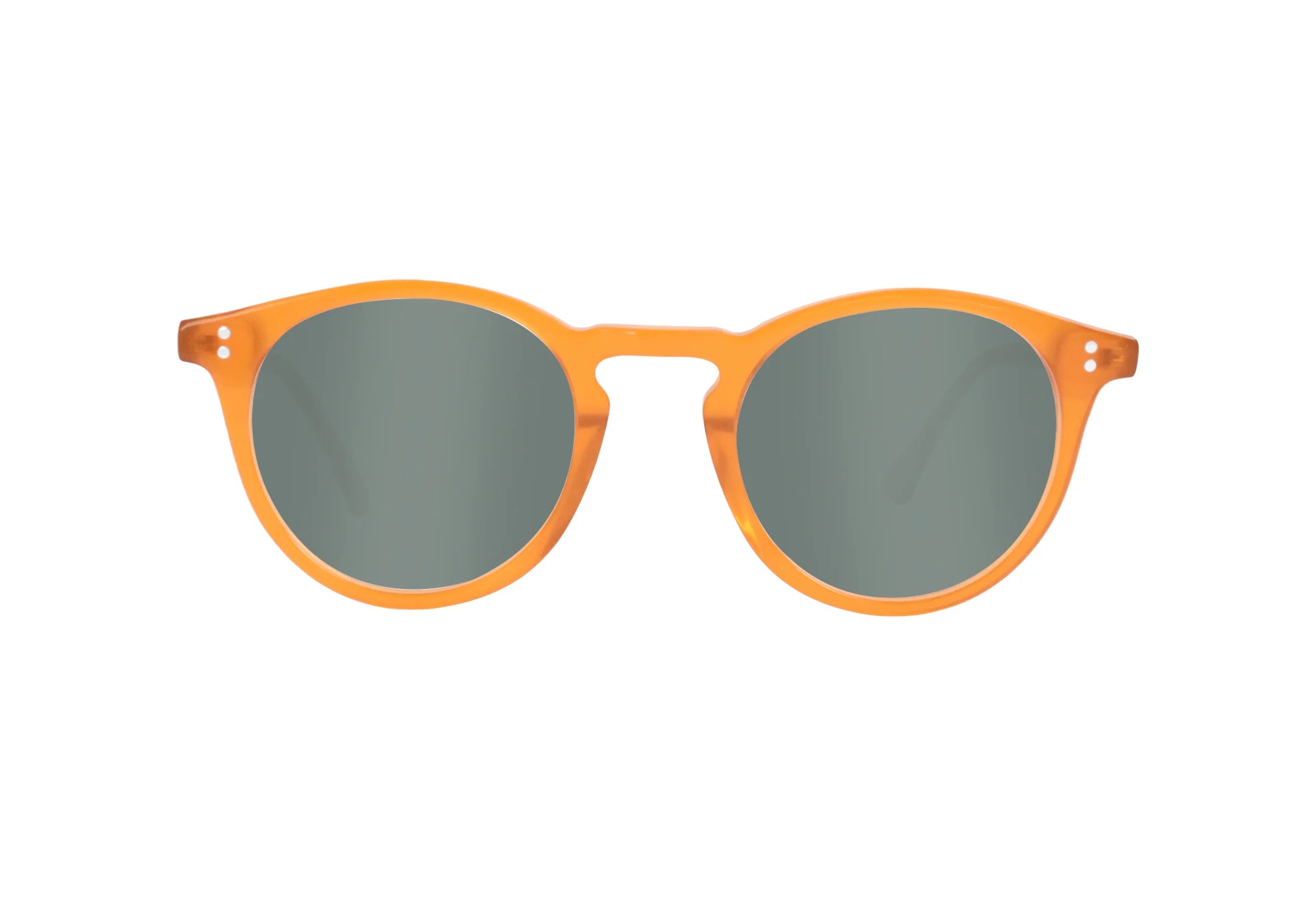 Óculos-de-sol-de-bio-acetato-laranja-redondo-Clô-frente