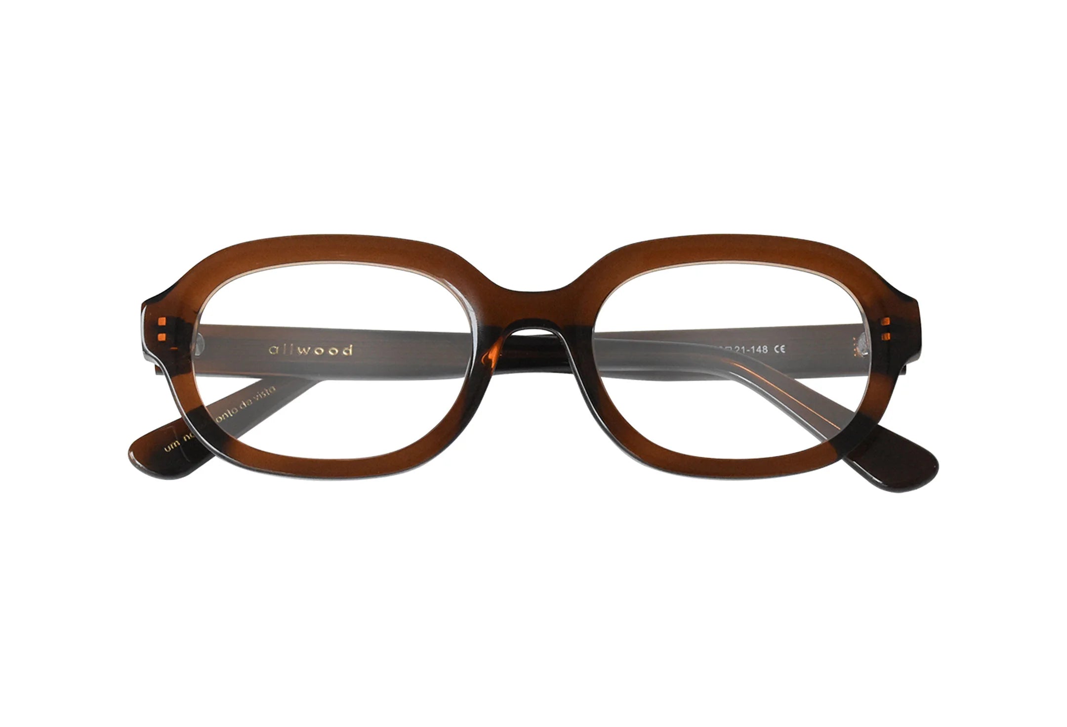 Óculos-de-grau-retangular-marrom-Elba-frente