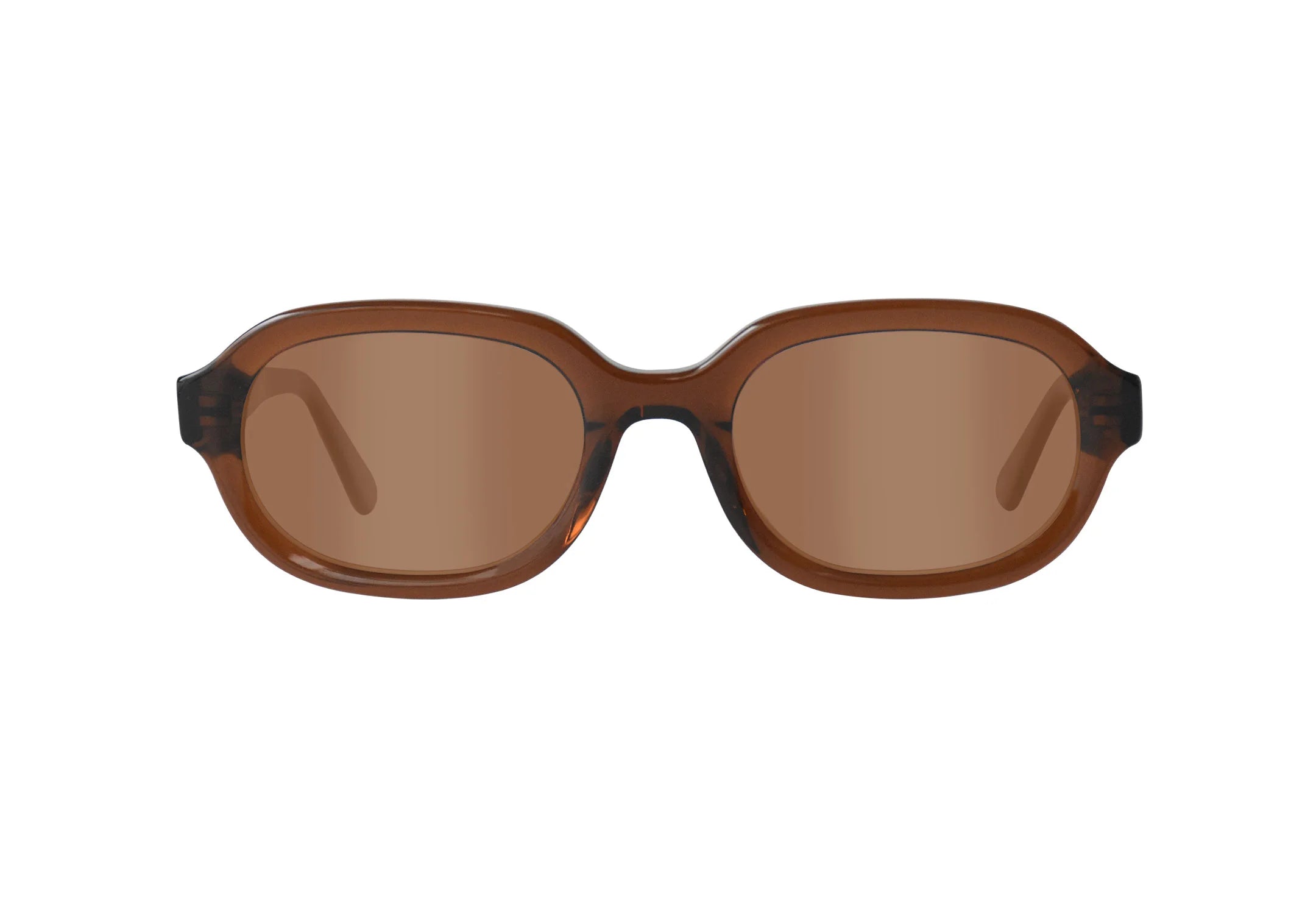 Óculos-de-sol-retangular-marrom-Elba-frente