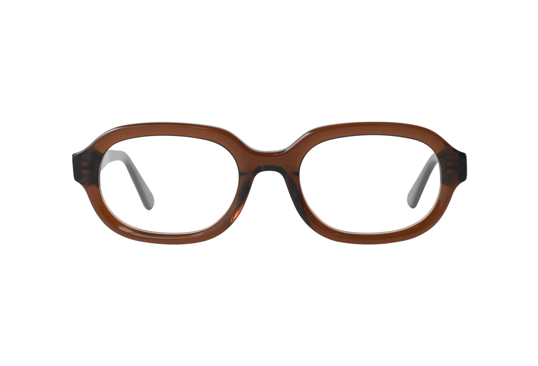 Óculos-de-grau-retangular-marrom-Elba-frente
