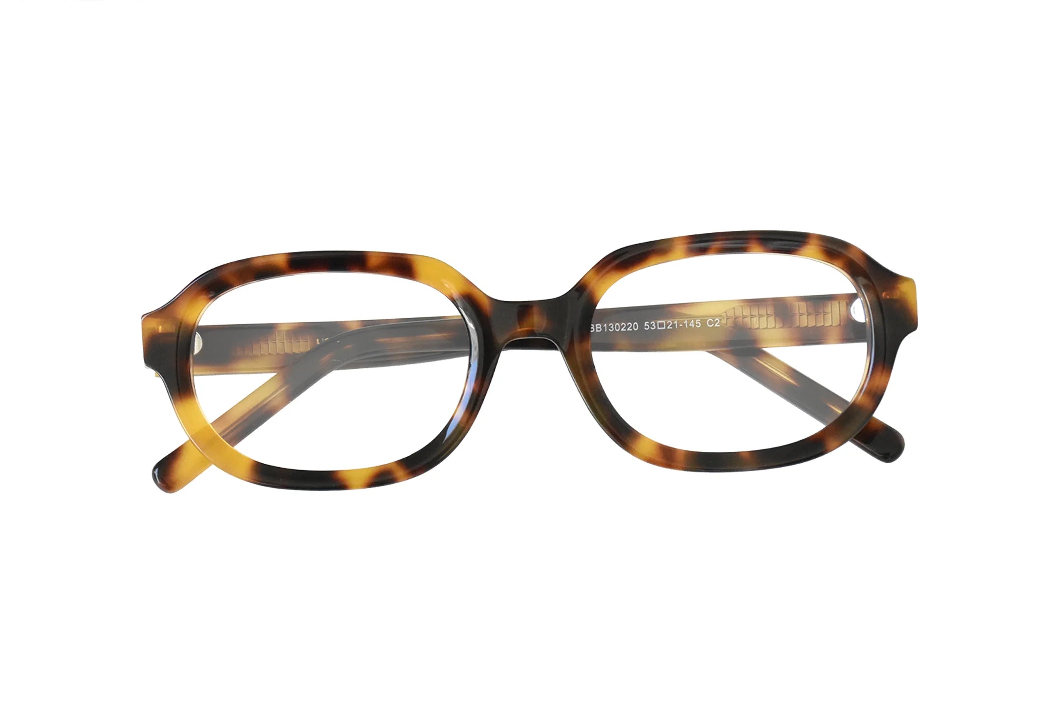 Óculos-de-bio-acetato-de-grau-Retangular-Elba-Tortoise-mel-frente