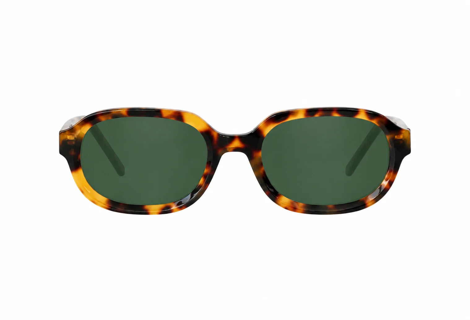 Óculos-de-bio-acetato-de-sol-Retangular-classico-Elba-Tortoise-mel-frente