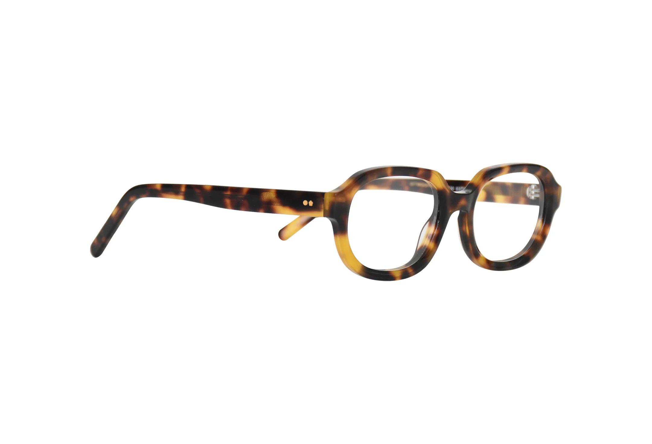 Óculos-de-bio-acetato-de-grau-Retangular-Elba-Tortoise-mel-lado