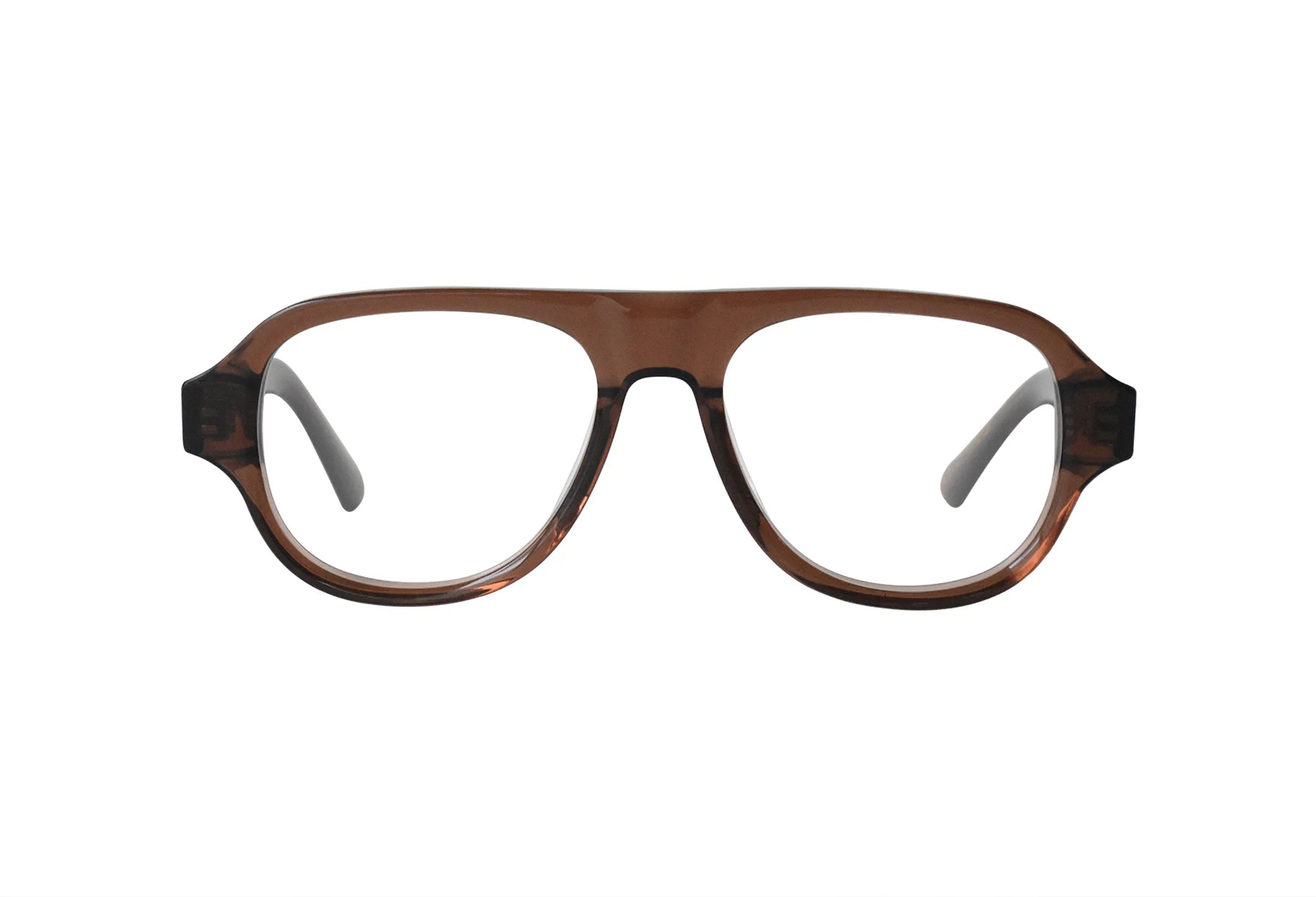 Óculos-de-grau-navegador-marrom-Vitara-frente